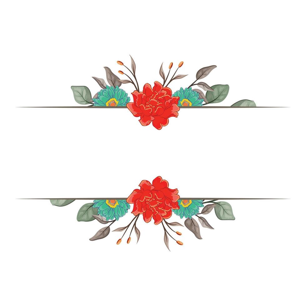 decoratief bloemen gebladerte ornament voor bruiloft uitnodiging vector