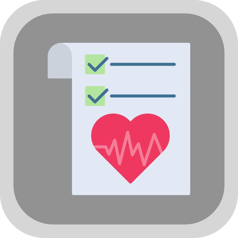 Gezondheid diagram vlak ronde hoek icoon vector