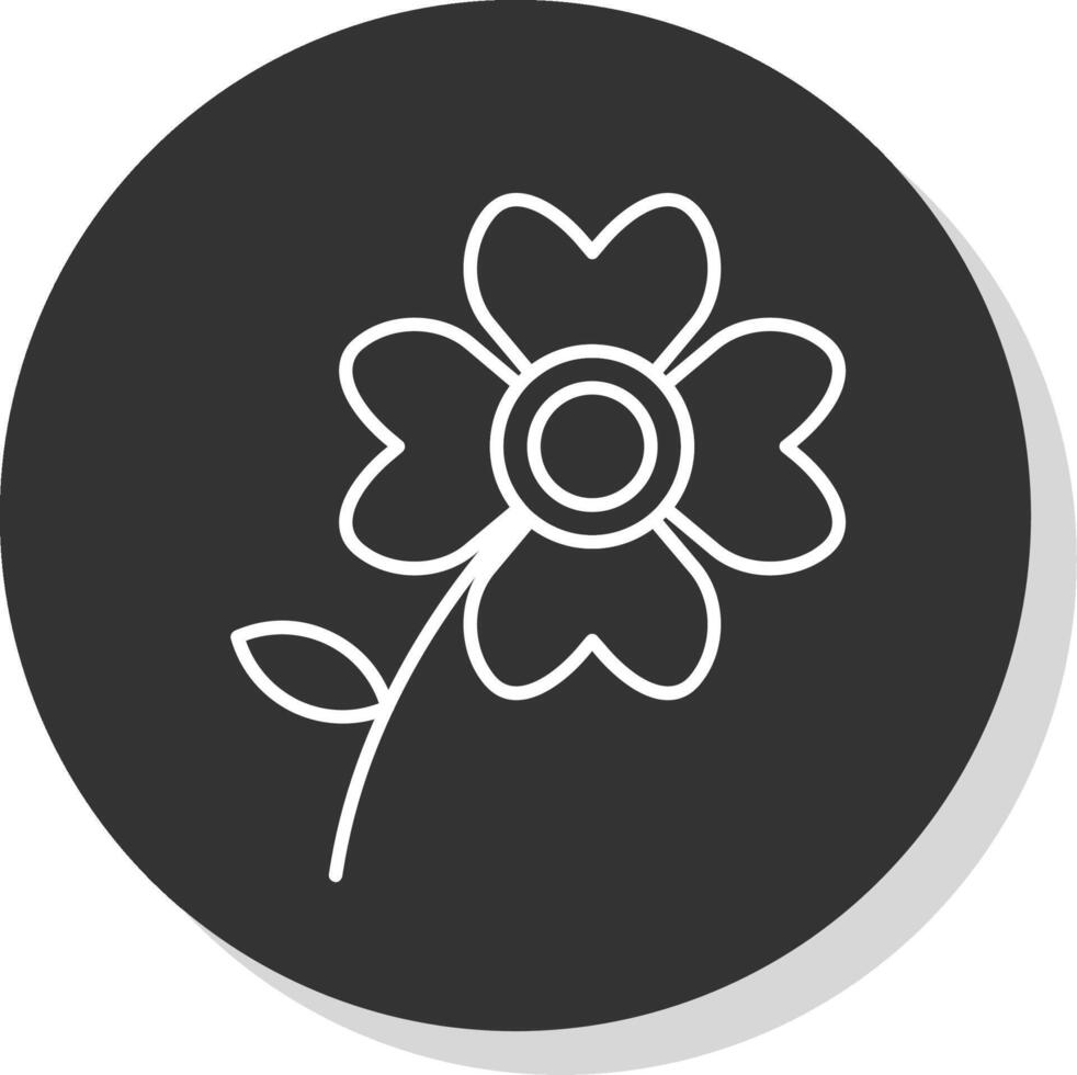 geranium lijn grijs cirkel icoon vector
