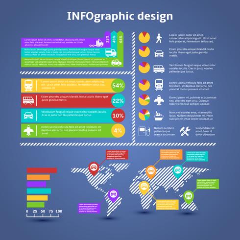 Transport verkeer infographics elementen vector