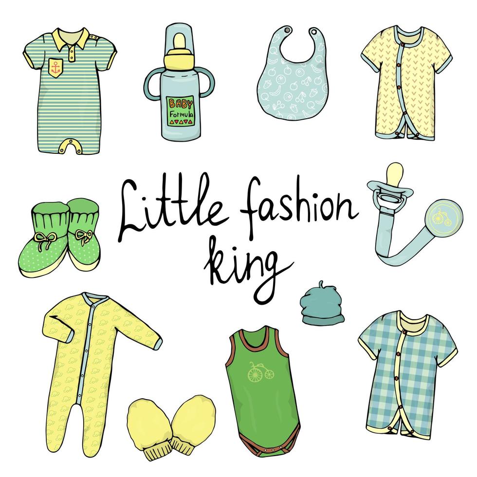 vectorillustratie van babykleertjes vector