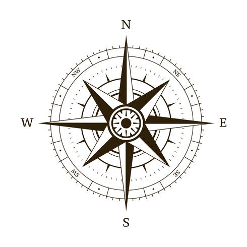 Kompas windroos vector
