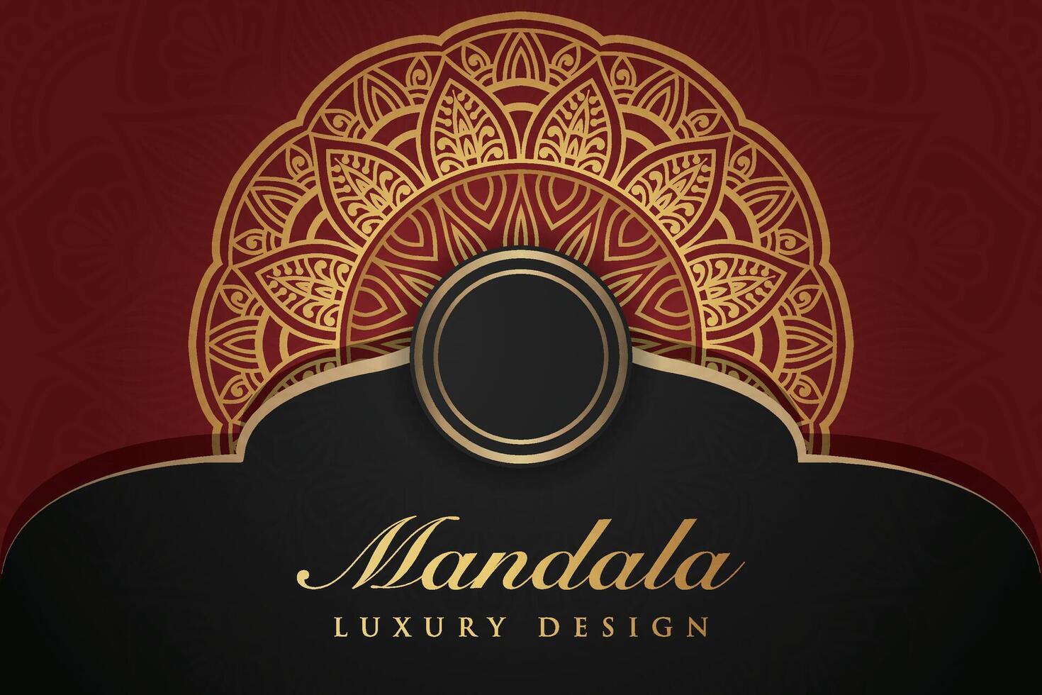 luxueus mandala achtergrond en banier ontwerp, geschikt voor ontwerp Sjablonen voor groet kaarten vector