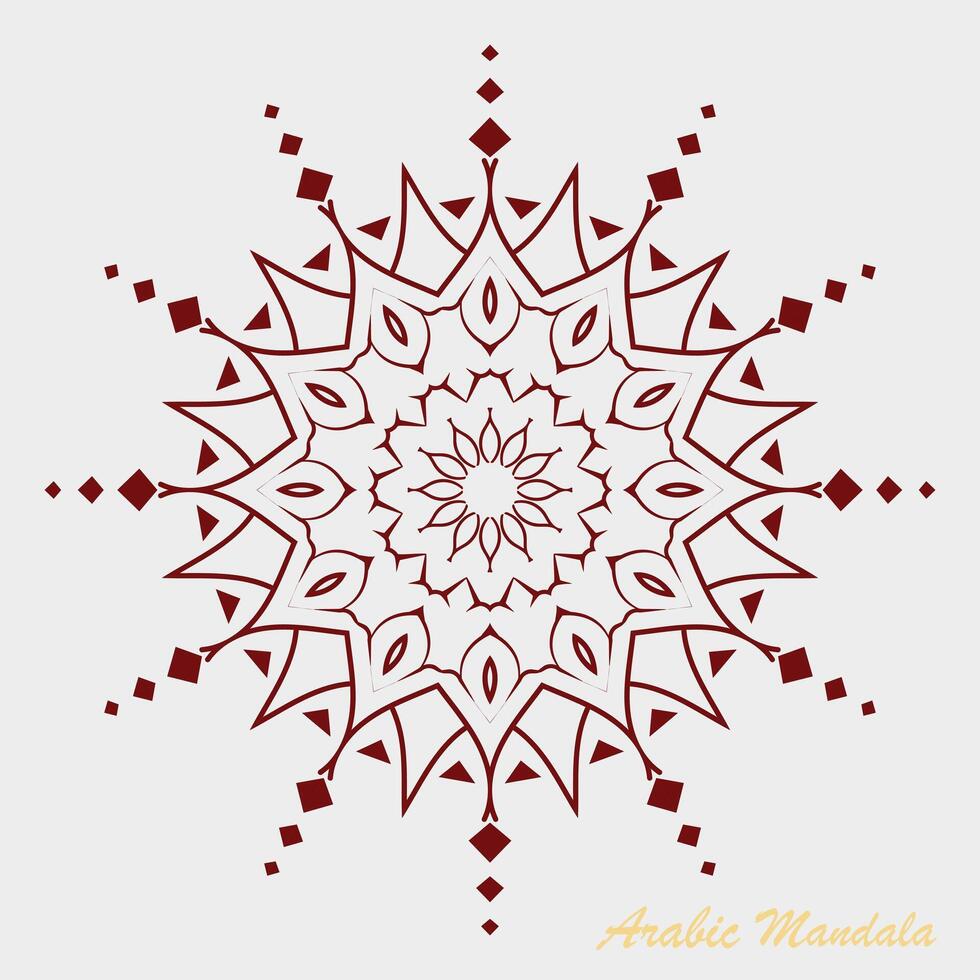 creatief zwart wit bloemen Arabisch mandala achtergrond sjabloon vector