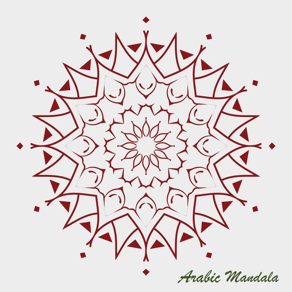 creatief zwart wit bloemen Arabisch mandala achtergrond sjabloon vector