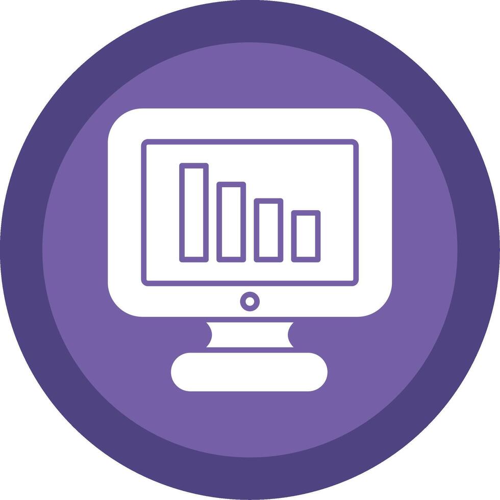 bar tabel glyph multi cirkel icoon vector