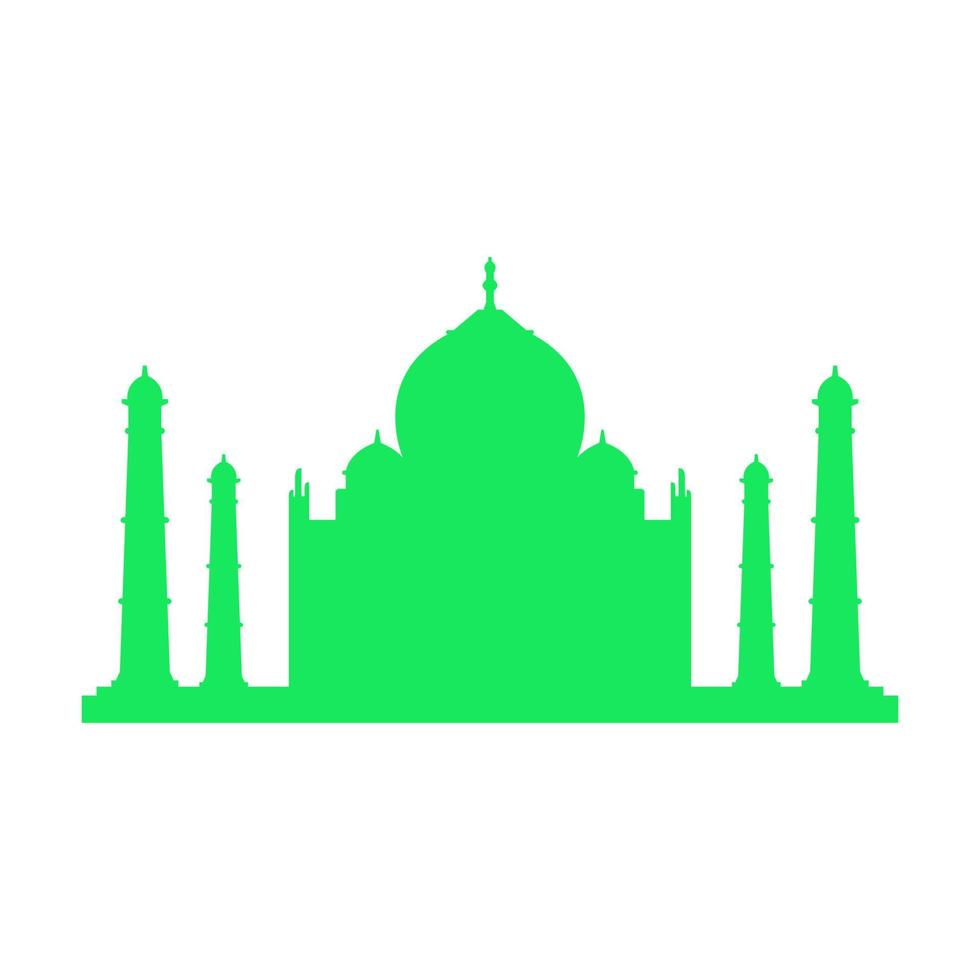 Taj Mahal op een witte achtergrond vector