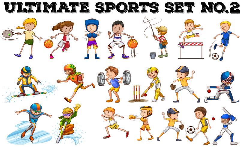 Verschillende soorten sporten vector