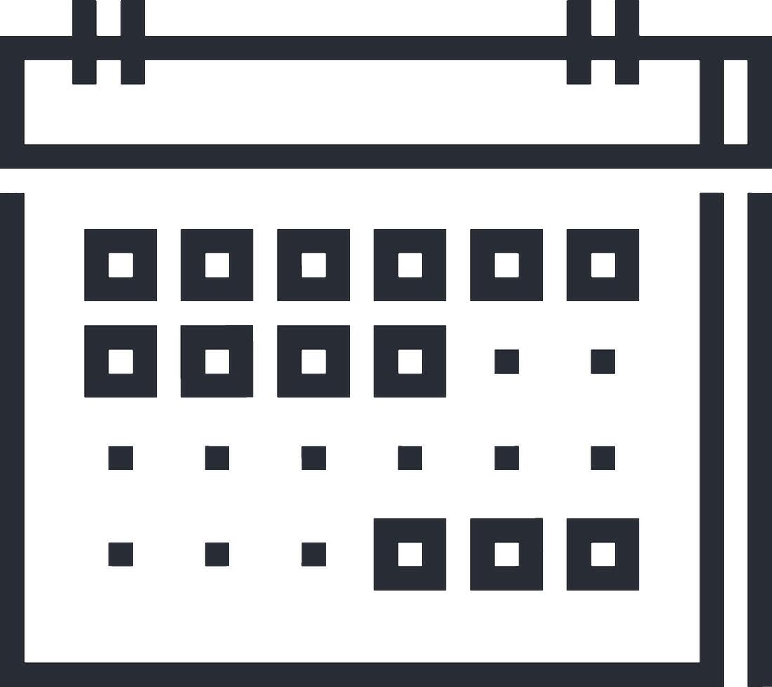 kalender icoon voor schema herinnering symbool beeld Aan de wit achtergrond vector