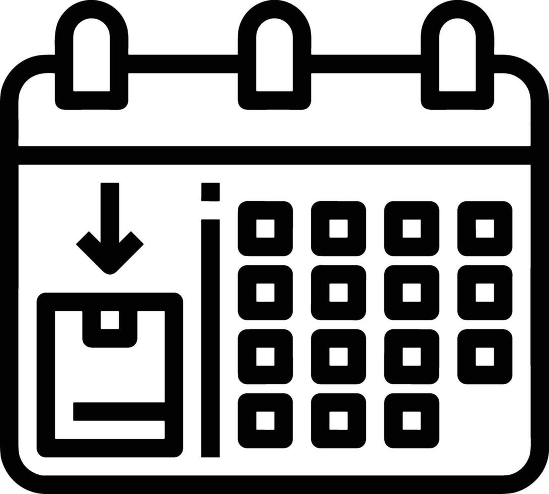 kalender icoon voor schema herinnering symbool beeld Aan de wit achtergrond vector