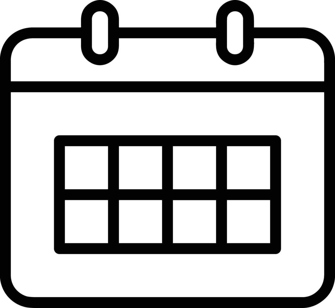 kalender icoon voor schema herinnering symbool beeld Aan de wit achtergrond vector