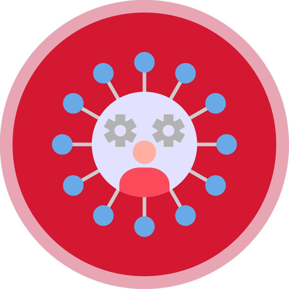 sociaal netwerk vlak multi cirkel icoon vector