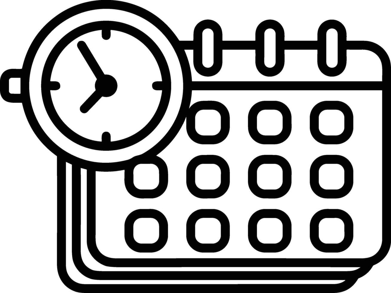 kalender icoon voor schema herinnering symbool beeld Aan de wit achtergrond vector