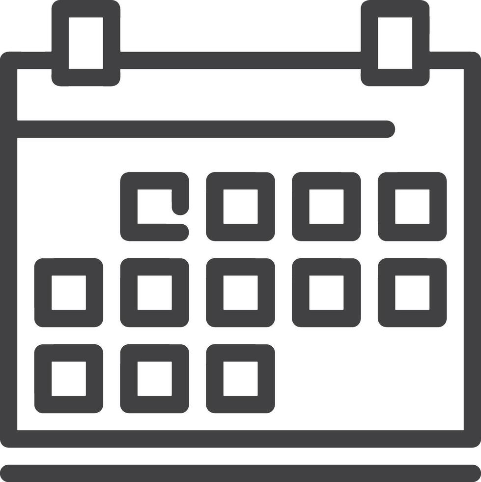 kalender icoon voor schema herinnering symbool beeld Aan de wit achtergrond vector