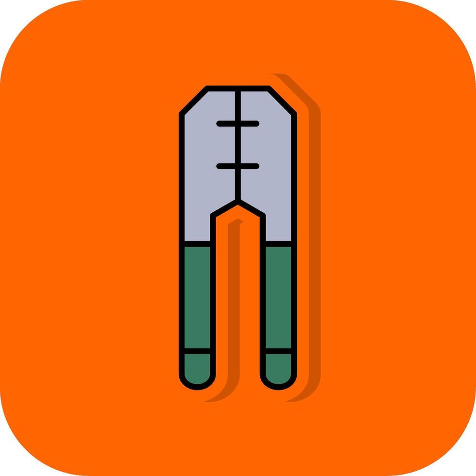 krimpen gevulde oranje achtergrond icoon vector