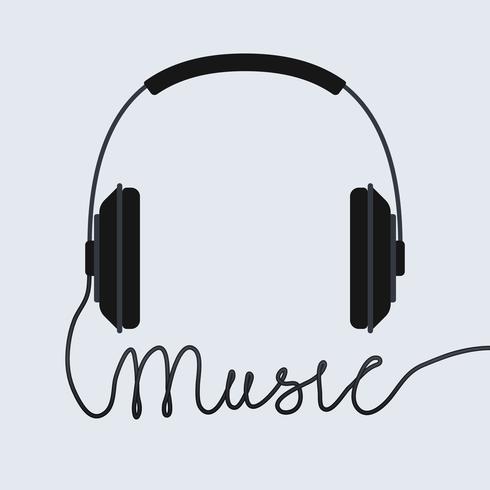 Muziek hoofdtelefoon pictogram vector