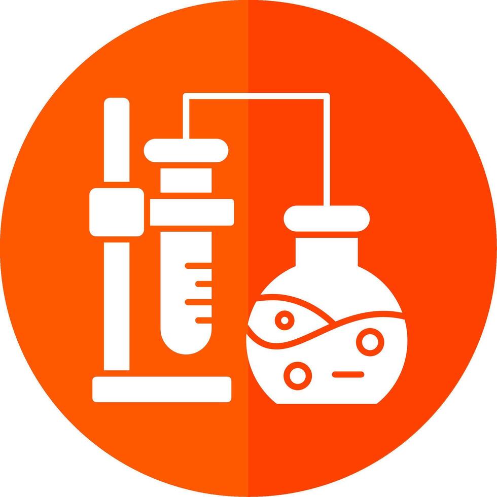 experiment glyph rood cirkel icoon vector