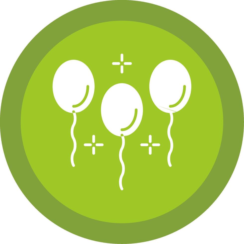 ballonnen glyph multi cirkel icoon vector