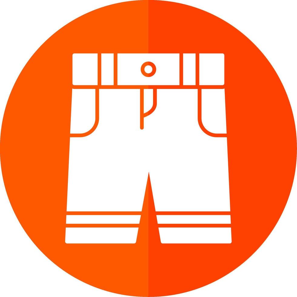 shorts glyph rood cirkel icoon vector