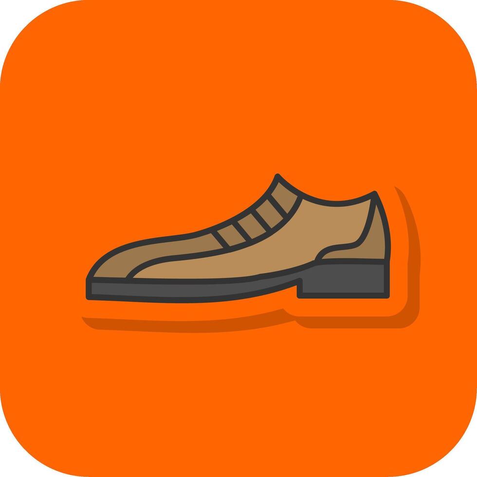 formeel schoenen gevulde oranje achtergrond icoon vector