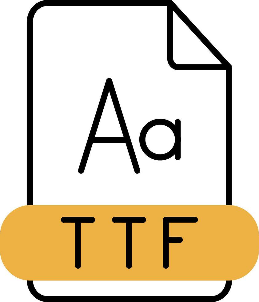 ttf gevild gevulde icoon vector