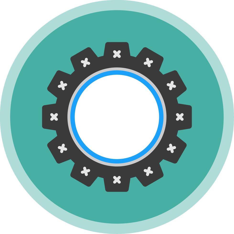 tandrad vlak multi cirkel icoon vector