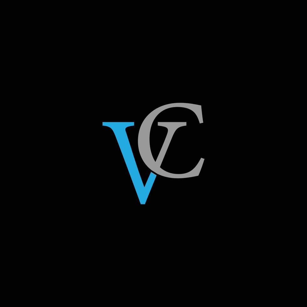 vc brief eerste logo ontwerp vector