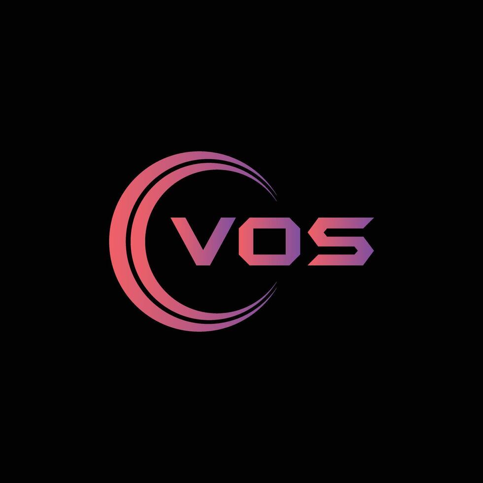 vos brief eerste logo ontwerp vector