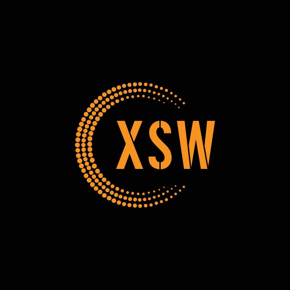 xsw brief eerste logo ontwerp vector