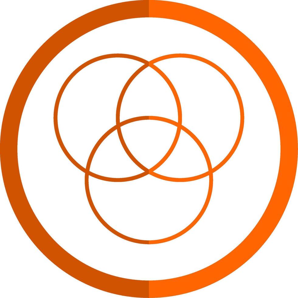 diagram lijn oranje cirkel icoon vector