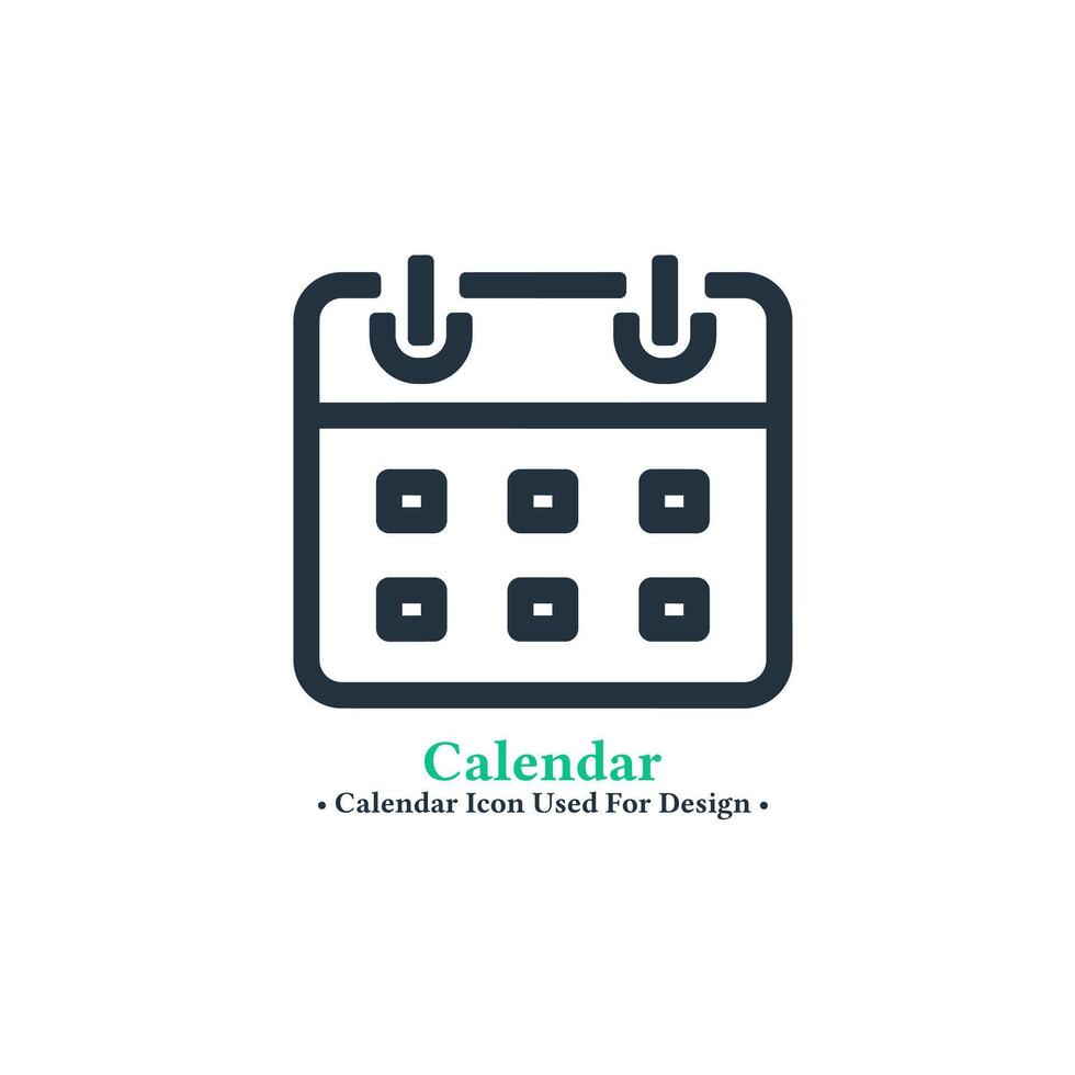 kalender icoon geïsoleerd Aan wit achtergrond. kalender symbool voor web en mobiel toepassingen. vector