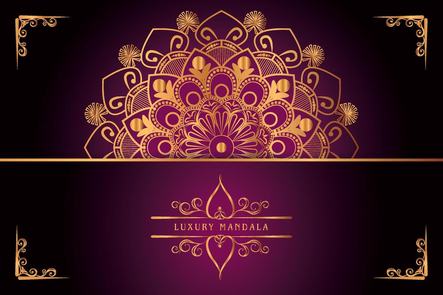 gouden mandala ontwerp met hellingen achtergrond vector