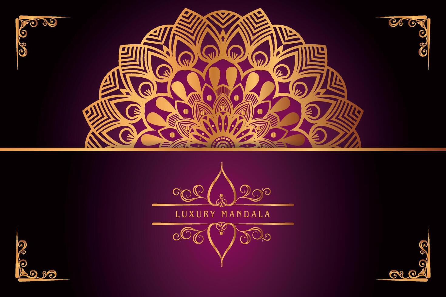 gouden mandala ontwerp met hellingen achtergrond vector