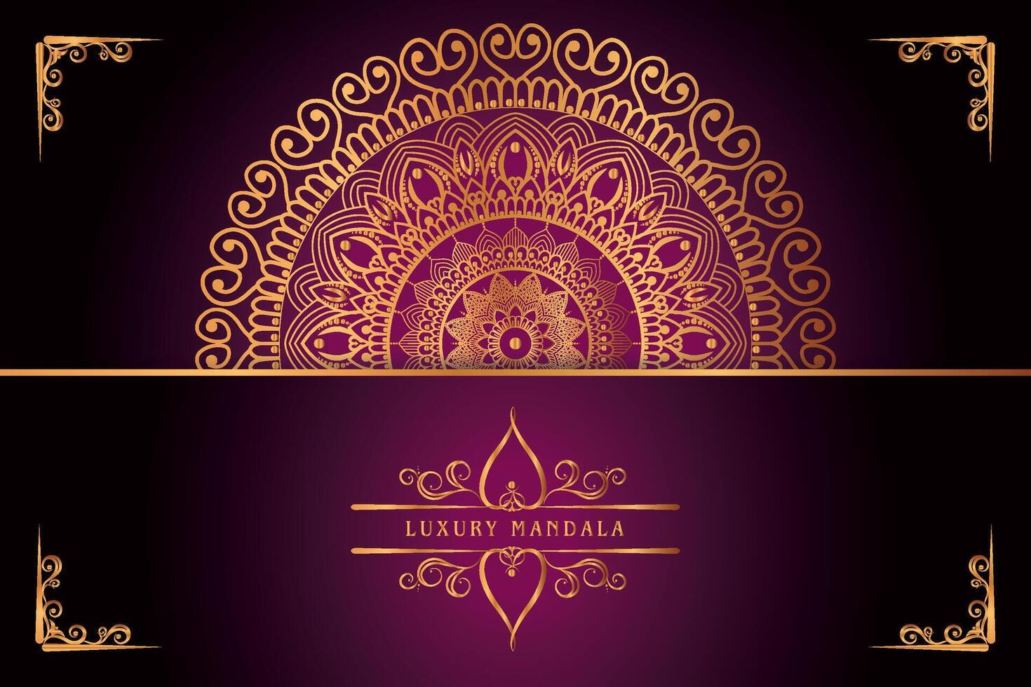 gouden mandala ontwerp met hellingen achtergrond vector