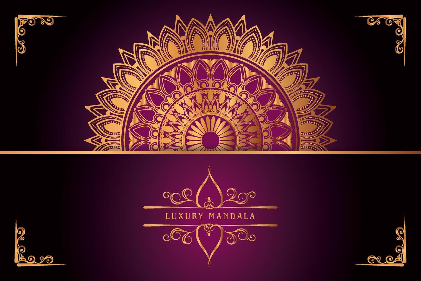 gouden mandala ontwerp met hellingen achtergrond vector