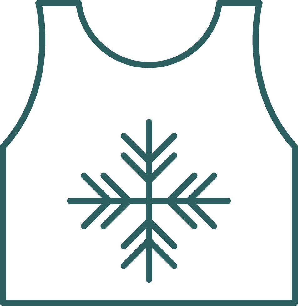 tanktop lijn helling ronde hoek icoon vector