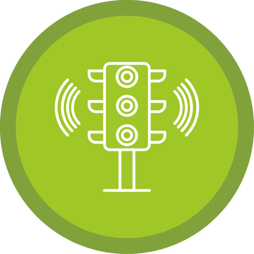 verkeer signaal lijn multi cirkel icoon vector
