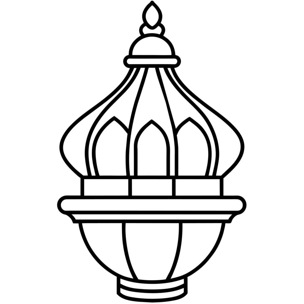 moskee lamp schets illustratie digitaal kleur boek bladzijde lijn kunst tekening vector