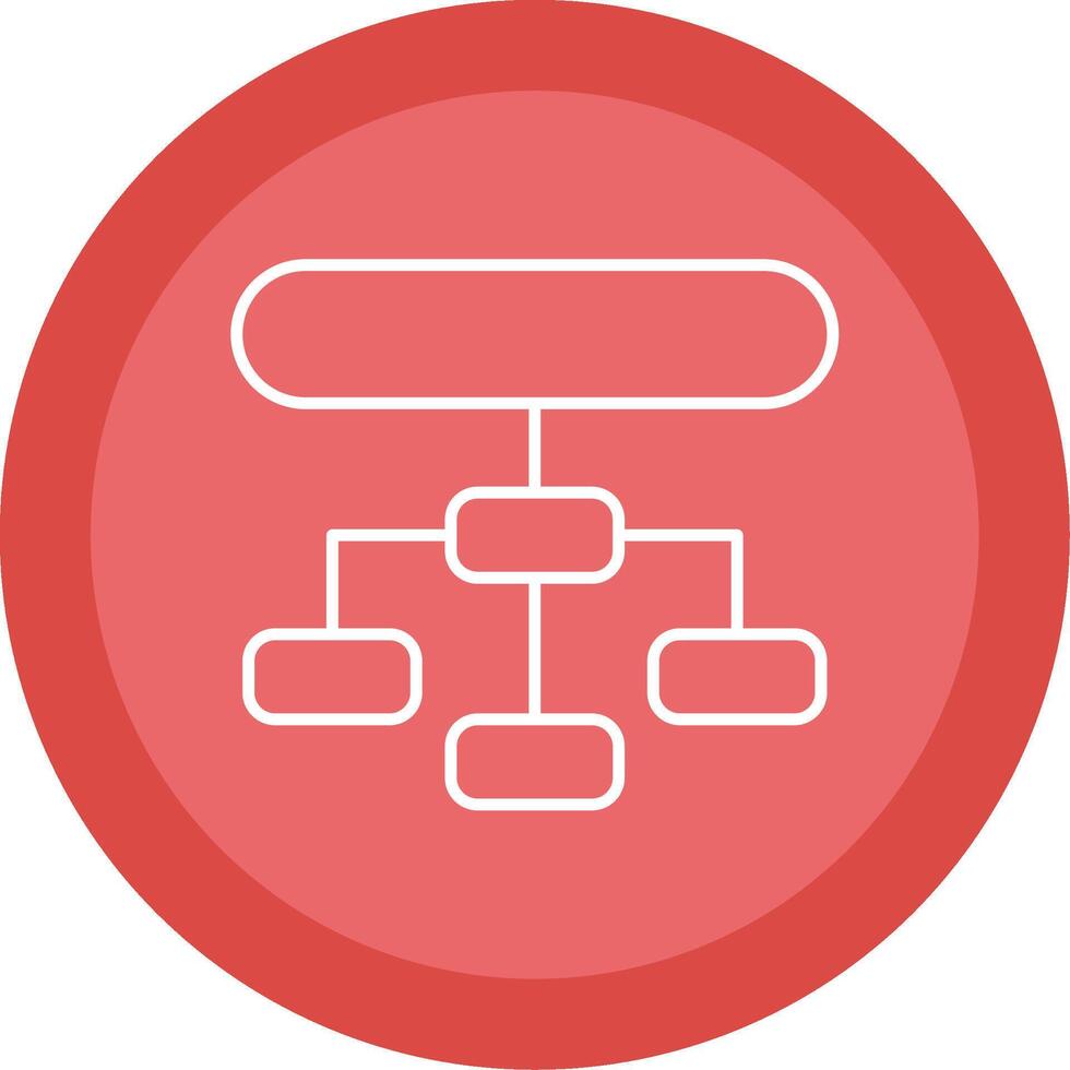 hiërarchisch structuur lijn multi cirkel icoon vector
