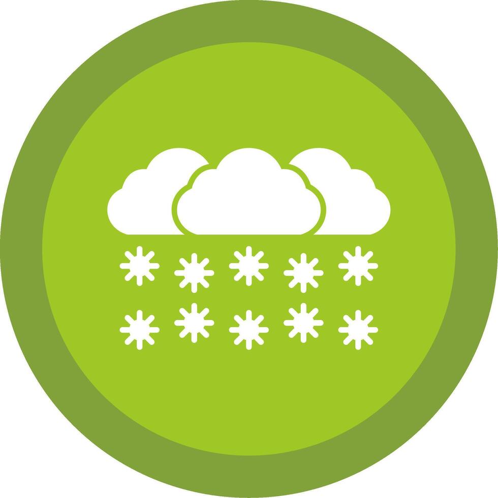 sneeuwen glyph multi cirkel icoon vector