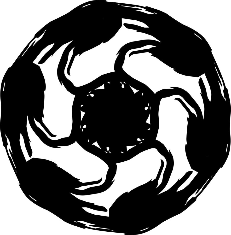 voetbal bal pictogram vectorillustratie. europese voetbalbeker 2021. bal grafisch ontwerp met vlekken. voetbal logo vector pictogram ontwerpsjabloon. platte vectorillustratie in zwart op witte achtergrond.