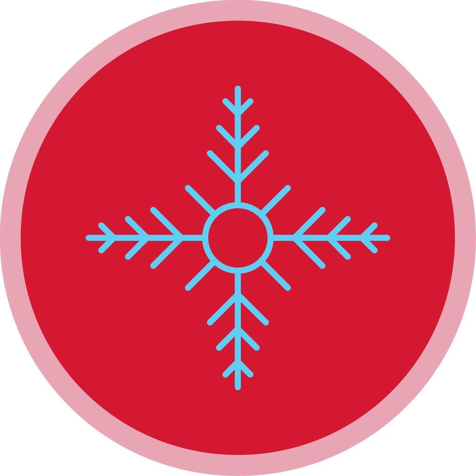sneeuwvlok vlak multi cirkel icoon vector