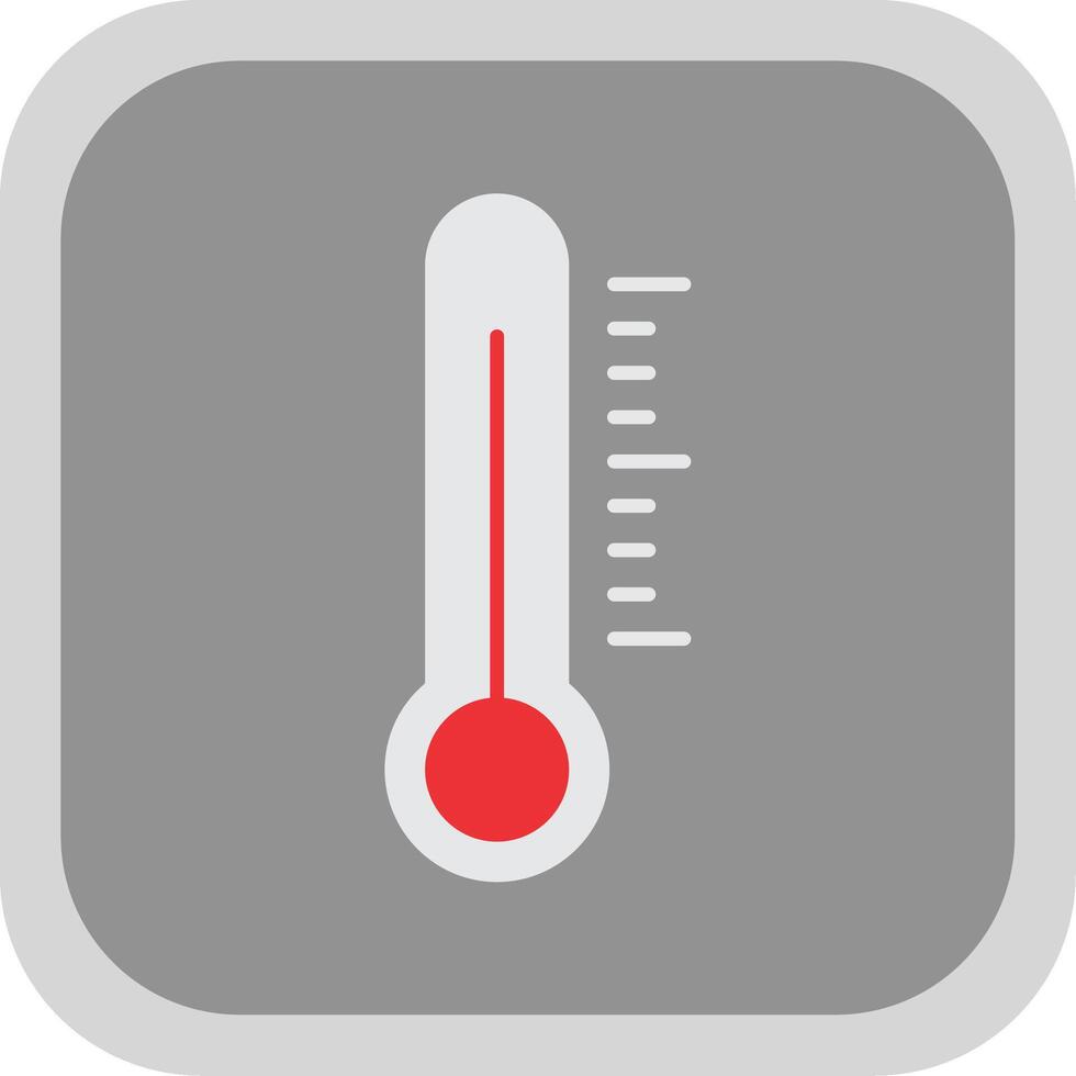 thermometer vlak ronde hoek icoon vector