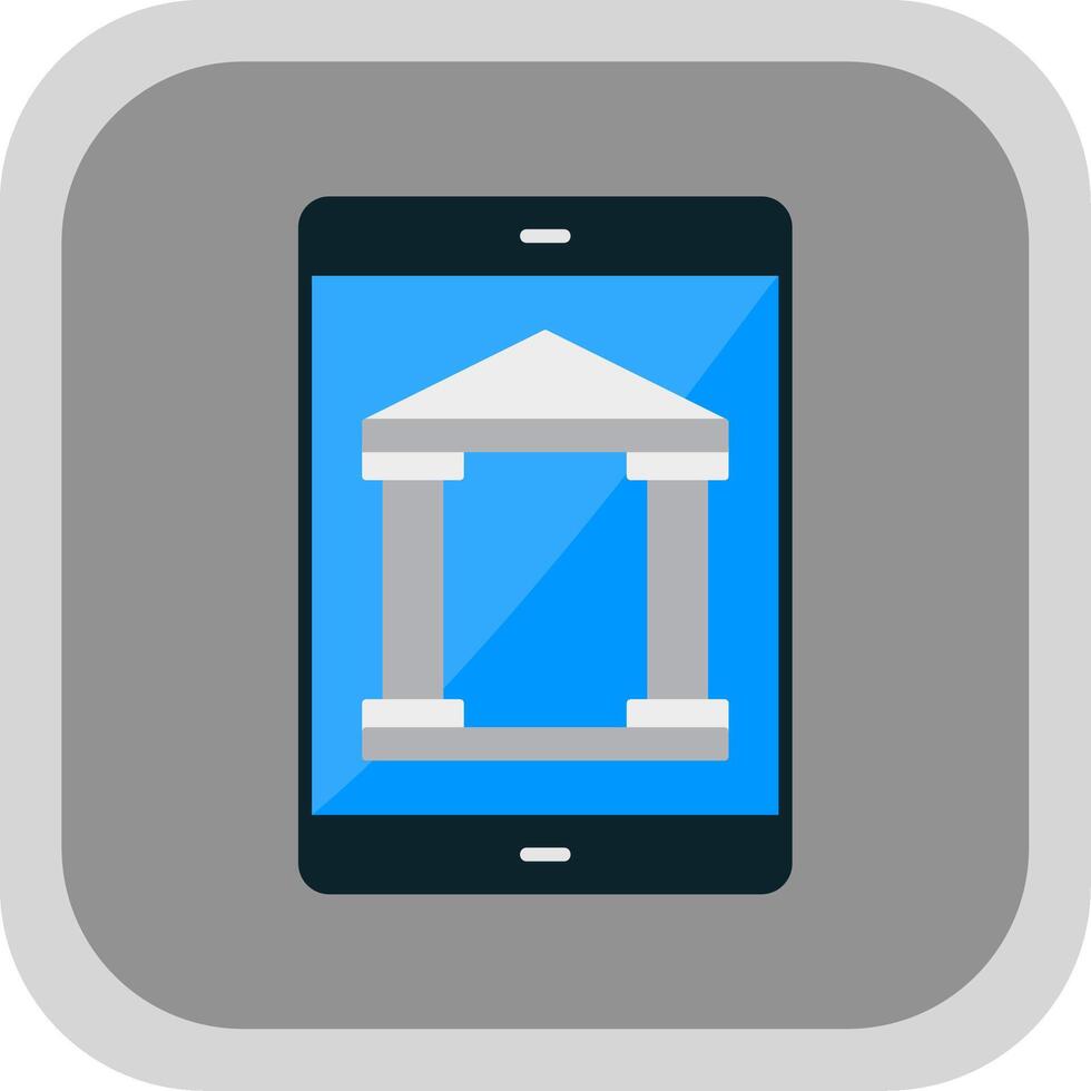 mobiel bank vlak ronde hoek icoon vector