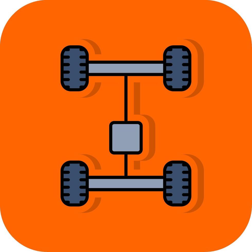 asboom gevulde oranje achtergrond icoon vector