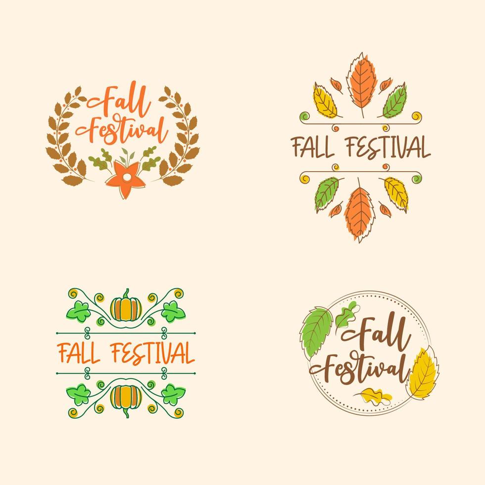 herfst festival element vector ontwerp illustratie