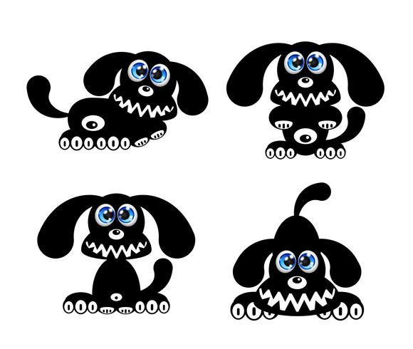Gelukkige hond met blauwe ogen vector