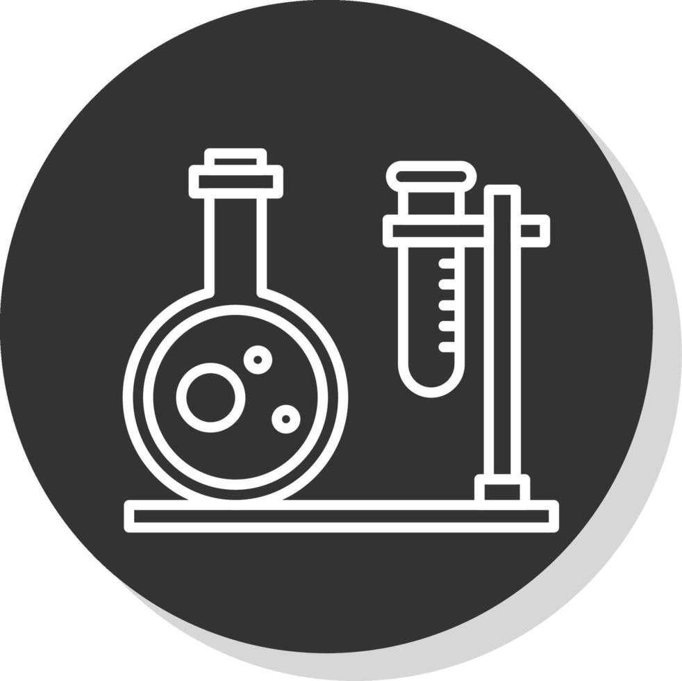 laboratorium lijn grijs cirkel icoon vector