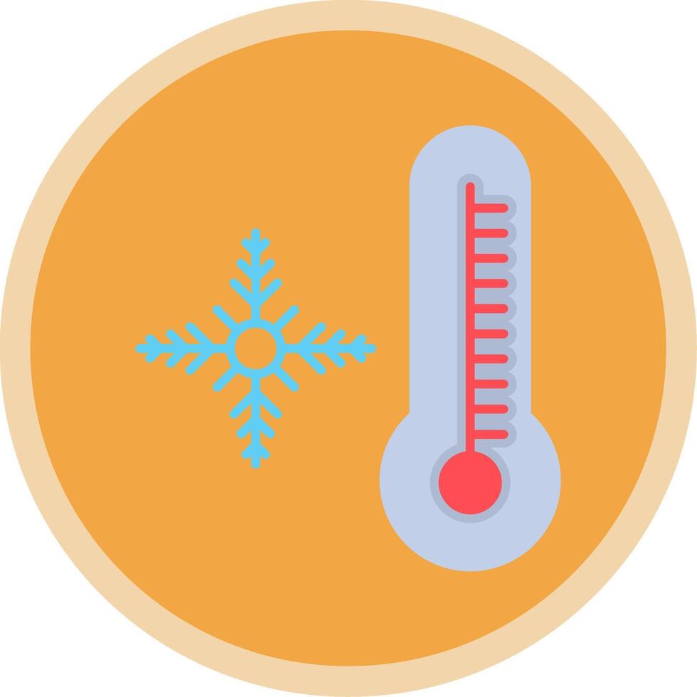 sneeuwvlok vlak multi cirkel icoon vector