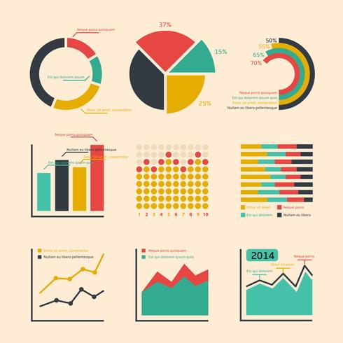 Zakelijke ratings grafieken en diagrammen vector